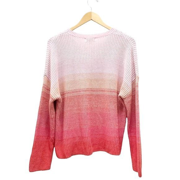 NWT 525 America x Revolve Pink Ombré Shaker Knit Sweater Women’s Size Large NEW - Picture 4 of 15